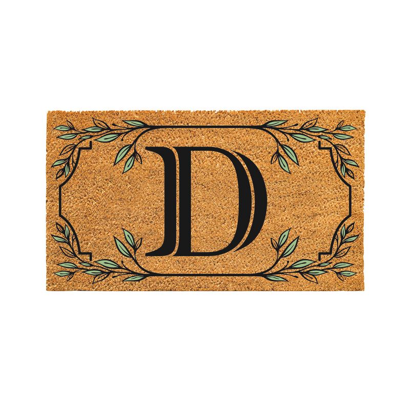 28" x 16" Monogram Coir Mat, Letter  "D", 1 of 7
