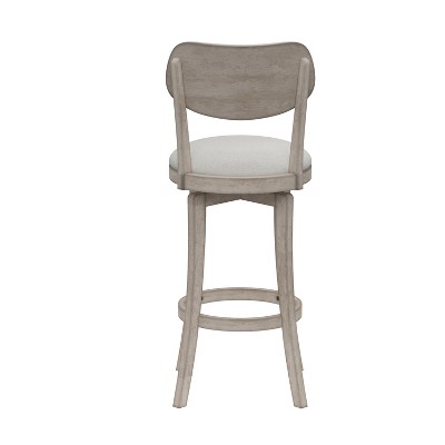 Sloan Aged Gray 43'' Swivel Bar Height Stool with Fog Upholstery