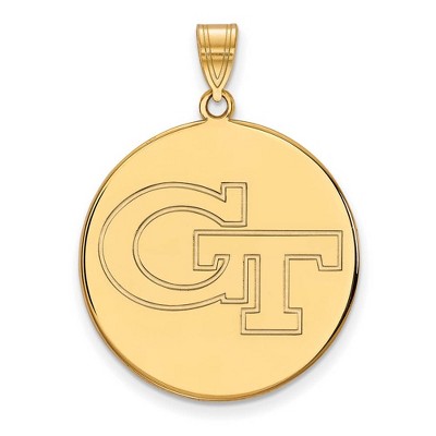 Black Bow Jewelry 14k Yellow Gold Georgia Tech Yellow Jackets NCAA Extra Large Pendant