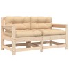 VidaXL Patio Chairs with Cushions 2 pcs Solid Wood Pine - 2 of 4