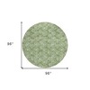 Green And Ivory Geometric Washable Indoor Outdoor Area Rug - 3 of 4