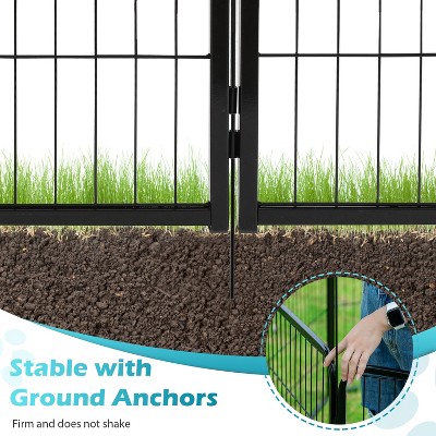 Black Heavy Duty Metal 40" Height 32 Panels Dog Playpen