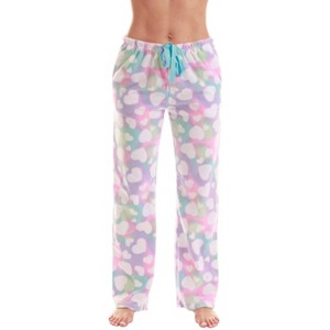 Just Love Womens Buffalo Plaid & Winter Print Micro Fleece Pajama Pants - Christmas PJs - 1 of 3
