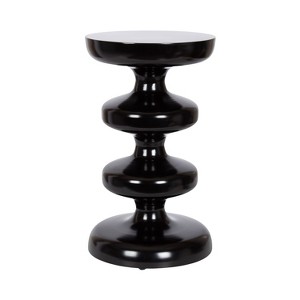 Kate and Laurel Fondi Metal Side Table, 12x12x21, Black - 1 of 4