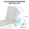 Crestlive Products 3 pcs Patio Outdoor Aluminum Mesh Chaise Lounge Chairs and Side Table Set Sun Lounger with Adjustable Backrest - 4 of 4