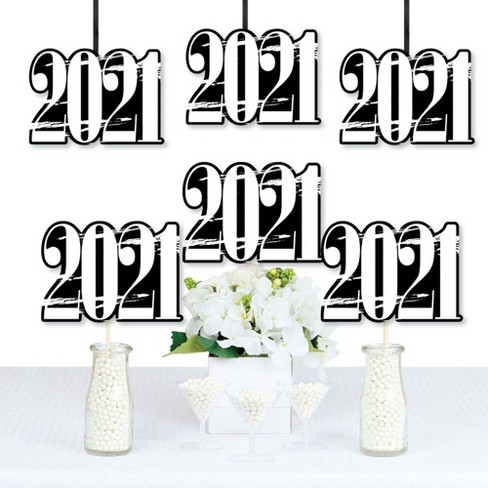 Big Dot Of Happiness Black And White Grad 21 Best Is Yet To Come 21 Decorations Diy Black And White Graduation Party Essentials Set Of Target