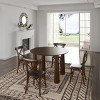 Wooakway 30" Height Contemporary Round Wood Table Versatile Dining Conference Entertaining Solution in Black/Walnut/Natural Wood Finish - 3 of 4