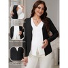 INSPIRE CHIC Women's Maternity Button Down Shirts Pregnancy Clothes Long Sleeve V Neck Faux 2-Pcs Nursing Tops - 3 of 4