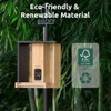 Birdfy Natural Bamboo FHD Mounted Camera 14" Hopper Feeder Tan - 3 of 4