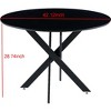 Cross Leg Modern Dining Table, with Round or Square Table Top, Pedestal Dining Table, End Table Leisure Coffee Table - 2 of 4