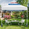 Folding Tent with Center Lock Patent, 95g/M2 PU Coated Oxford Cloth, Waterproof 1000mm, Iron Pipe Frame 0.6mm, Silver Coated Tent - 4 of 4