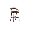 Alder Bay Amador Barstool Black: Modern Upholstered, Wood Legs, Fixed Height 29.92", No Assembly Required - 2 of 4