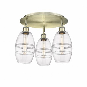 Innovations Lighting Vaz 3 - Light Flush Mount in  Antique Brass - 1 of 1