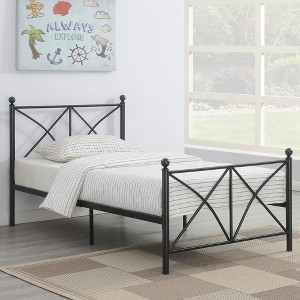 NicBex Full/Queen Size Metal Platform Bed Frame with Headboard and Footboard for Kids,Under Bed Storage Space,No Box Spring Needed,Easy Assembly - 1 of 4