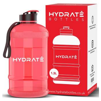 HYDRATE 74oz Jug Half Gallon Water Bottle, XL, Frosted Red