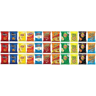 Frito-Lay Flavor Mix Snacks Variety Pack, Mega Size, 33 Count