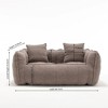 LOVMOR 66.14"Soft beanbag chair with high resilience foam core for two people,Yellow - 3 of 4