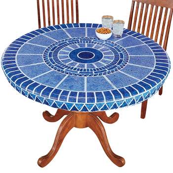 Collections Etc Stretch-to-Fit Mosaic Design Table Covers