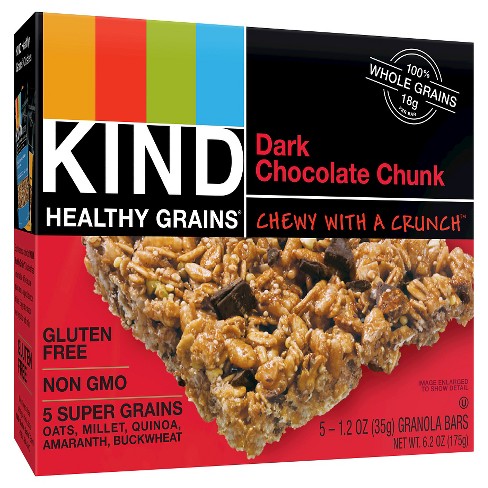 Kind Healthy Grains Dark Chocolate Chunk Gluten Free Granola Bars