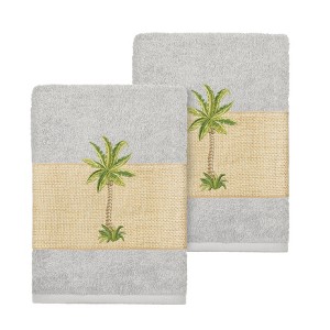 Linum Home Textiles 100% Turkish Cotton COLTON Embellished Towel Set - 1 of 2