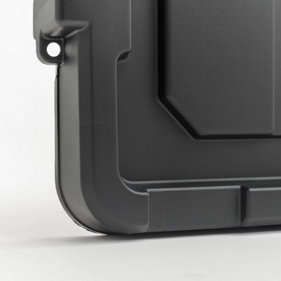 13 Quart Black Heavy Duty Stackable Storage Bin with Lid