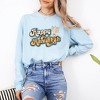 Simply Sage Market Women's Retro Happy Hanukkah Distressed Long Sleeve Garment Dyed Tee - 2 of 3