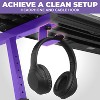 Liquid Stands Keyboard Stand w/ Wheels - Z Style Adjustable & Portable Sturdy Digital Piano Stand For 54-88 Key Piano - Rolling Musical Stand (Purple) - 4 of 4
