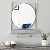 GlasFlength Decorative Wall Mirrors Wall Art Round Mirror Vanity Mirror Accent Mirror Metal Frame Mirror for Living Room, Silver, 21.5"*3.75"*28.25" - 2 of 4