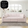106.3" Convertible Sectional Sofa with Hydraulic Lift Storage Ottoman, Rabbit Plush - 2 of 4