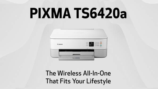 Canon Pixma TS6420A Wireless Inkjet All-In-One Printer - White, 2 of 7, play video