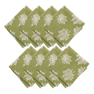 Falling Leaves Jacquard Napkins, Set of 8 - Elrene Home Fashions - 1 of 3