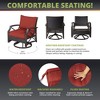Kinger Home 2-piece Rattan Wicker Outdoor Swivel Chair Set With A Grey Cast Aluminum Frame - 2 of 4