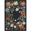 Washable Floral Rug, Non-Slip Low Pile Carpet for Living Room, Entryway, Office - Stain-Resistant & Foldable - 4 of 4