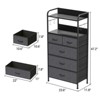 5-Drawer Fabric Dresser with Wood Tabletop - Sturdy Metal Frame Storage Organizer for Bedroom, Hallway, Entryway - 2 of 4