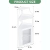 Homfan 5-Tier Corner Bar Cabinet with Lights, Adjustable Shelves & Glass Doors - Home Liquor Wine Display - 2 of 4