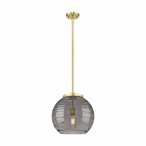 Athens Deco Swirl - 1 Light Stem Hung Pendant In Industrial Style-14.88 Inches Tall and 13.75 Inches Wide - 1 of 1