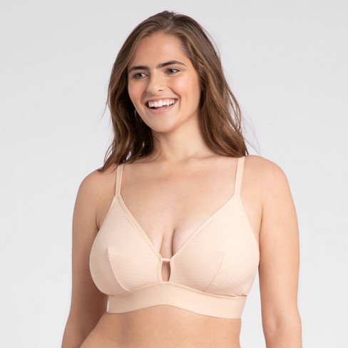 All.you. Lively Women's Busty Stripe Mesh Bralette - Toasted Almond Size 1  : Target