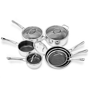 Karl Home Non-Stick Cookware Set Stainless Steel Pots and Pans Set with Lids - 1 of 4