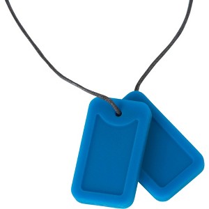 Chewigem Chew Necklace Dog Tags, Blue - 1 of 2