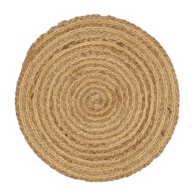 Gold Shimmer Spiral Jute Round Placemats, Set of 4