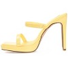 Journee Collection Womens Naivee Tru Comfort Foam Open Square Toe Platform Heel Sandals Yellow 9 - 2 of 4
