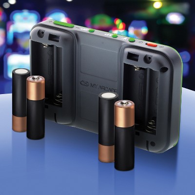 Green Handheld Galaga/Galaxian Pocket Player Pro Console
