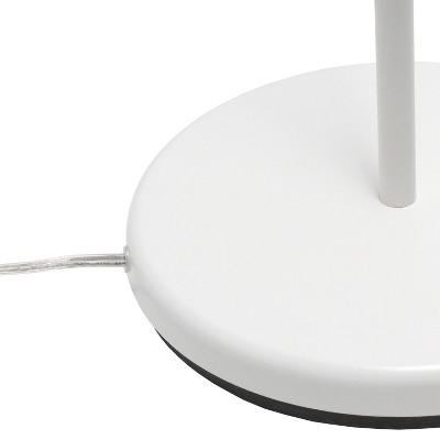 Edison White Adjustable Floor Lamp with Clear Glass Shade