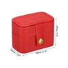 Unique Bargains 4 Slots PU Leather Velvet Cloth Travel Jewelry Holder - 2 of 4