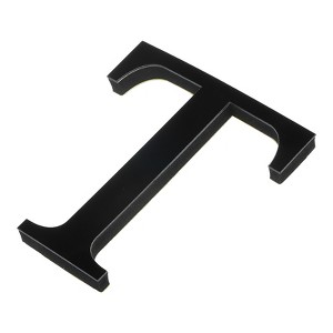 Unique Bargains Home Decoration Self-Adhesive 3D Acrylic Alphabet Mirror Wall Stickers Black - 1 of 3