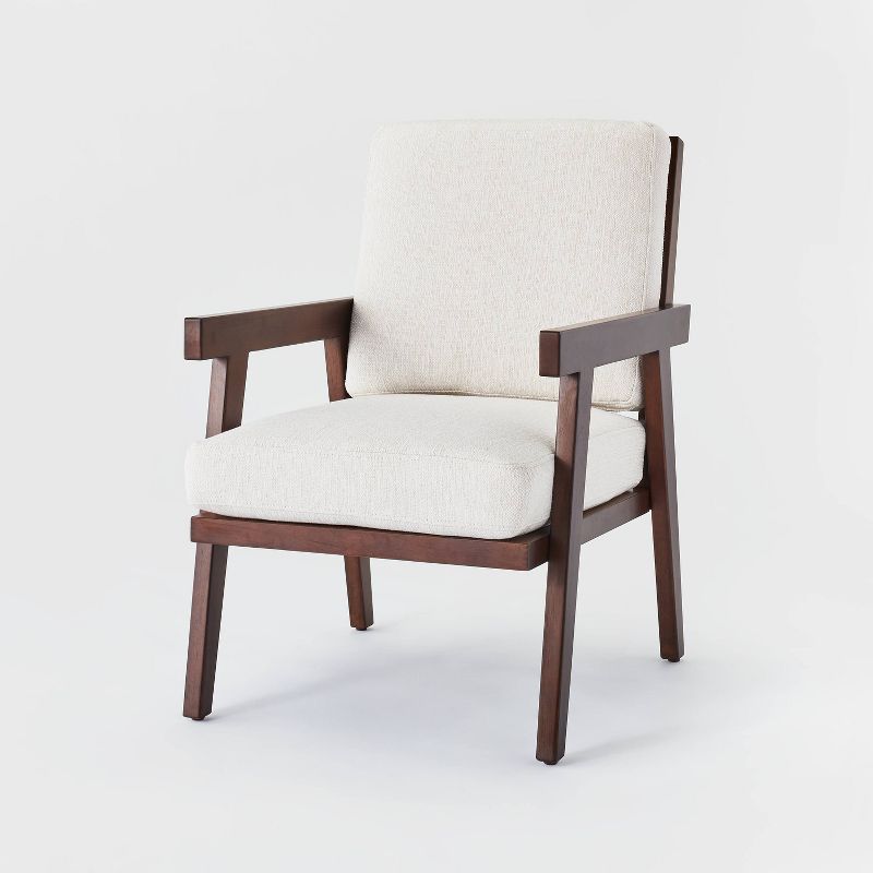Grantsville Wood Frame Accent Chair with Grid Back - Threshold™ designed with Studio McGee, 1 of 14