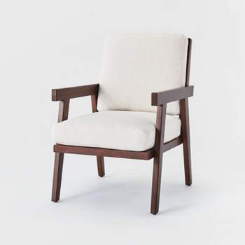 Grantsville Wood Frame Accent Chair with Grid Back - Threshold™ designed with Studio McGee
