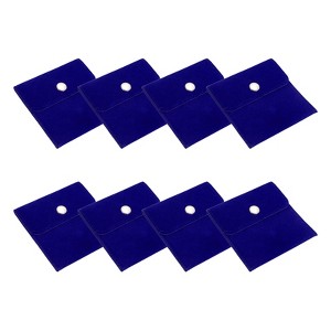 Unique Bargains Earrings Bracelets Velvet Pouches Snap Button Portable Jewelry Storage Bag 8 Pcs - 1 of 4