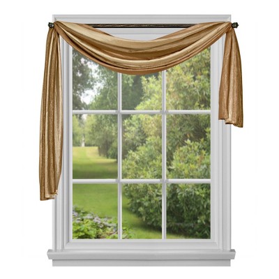 GoodGram Ombre Crushed Satin Sheer Single Window Curtains & Valances
