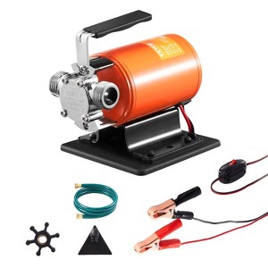 VEVOR Water Transfer Pump, 12V DC 360 GPH 1/10HP, Portable Electric Utility Pump with 6 ft Suction Hose Kit, Impeller, Suction Strainer, Orange - 1 of 4